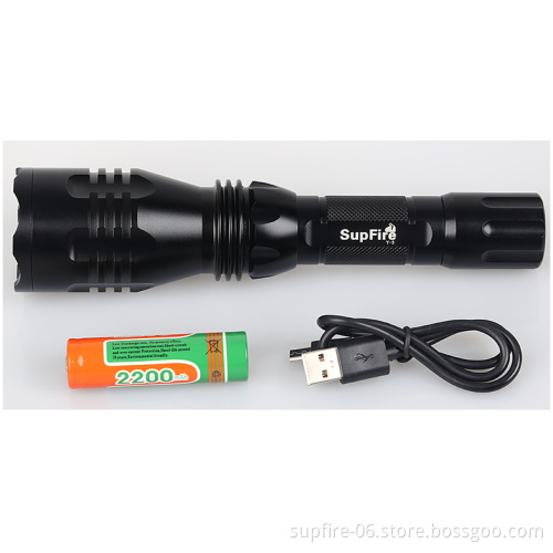 Newest 500m range powerful rechargeable LED USB flashlight Y3